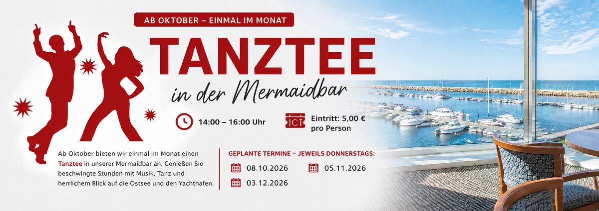 Tanztee in der Mermaidbar – einmal im Monat ab September